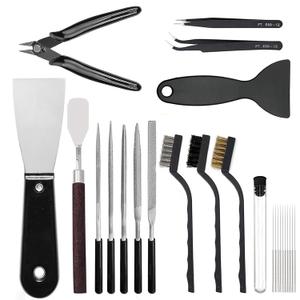 24Pcs 3D Printer Tools Kit, 3D Printer Accessories Removal Tools Includes Nozzle Cleaning Kit, Putty Knife Scraper, Brushes, Tweezers, Diamond Files for 3D Prints Cleaning Finishing