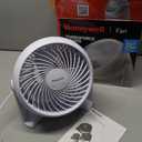 Honeywell TurboForce Air Circulator, Small Tabletop Fan, Quiet Personal Fan for Home or Office, 3 Speeds, 90 Degree Pivoting Head, White, HT-904