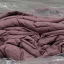 Cottonight Purple Comforter Set Queen Pale Mauve Bedding Comforter Set Full Solid Modern Dusty Lilac Purple Blanket Quilts Breathable 3 Piece Purple Comforter Set for Women Adults