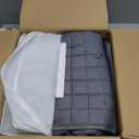 YnM 25lbs Weighted Blanket for Adults, Cotton Heavy Bed Throw Blanket with Cooling Glass Beads for All Season Use, Ideal for One Person of 240lbs (60x80 Inches, Queen Bed, Dark Grey)