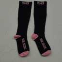 SB SOX Compression Socks for Men & Women (20-30 mmHg) - Best Support Stockings for Travel, Medical, and Sports - Perfect for Everyday Wear (Medium, Black/Pink)