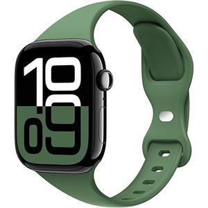 Apple Watch Silicone Strap - Light-Weight and Water-Repellent (38/40mm, Green)