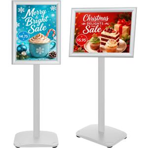 Pedestal Sign Holder Stand 11"x17", Heavy Duty Standing Sign Holder