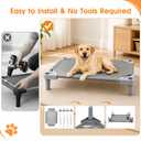 Breathable Elevated Medium Dog Bed with Metal Frame M(29.5"x19.7")