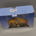 Lighted Christmas Nativity Set, Nativity Sets for Indoor with Wooden Stable, Nativity Scene Set & Figures for Christmas Decorations Indoor Tabletop Decorations