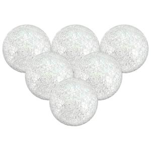 M METERXITY 6-Pack Decorative Ball for Bowls, 3 Inch Mosaic Glass Balls Decorative Glass Orbs for Home Decor/Dining Tables/Wedding Party/Coffee Table/Centerpiece Decor [White]