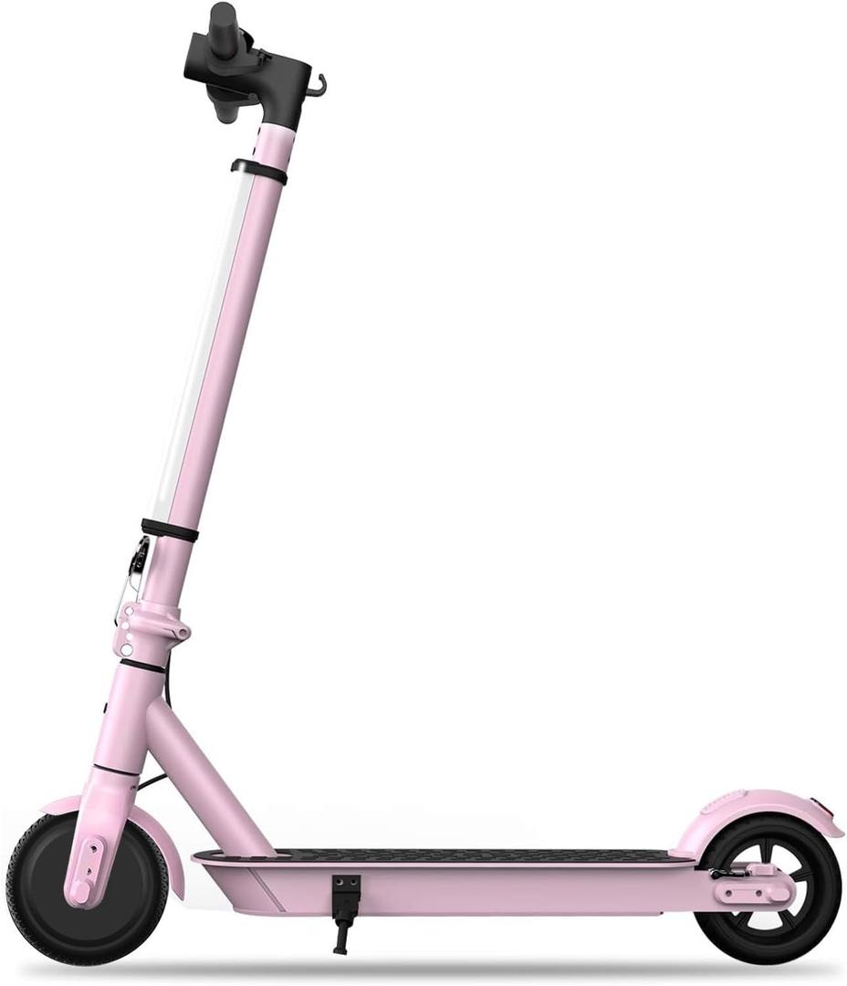 Hiboy S2 Lite Electric Scooter - 6.5" Solid Tires - Up to 10.6 Miles Long-Range & 13 MPH Portable Folding Commuting Kick-Start Boost Scooter for Teens, Sakura Pink