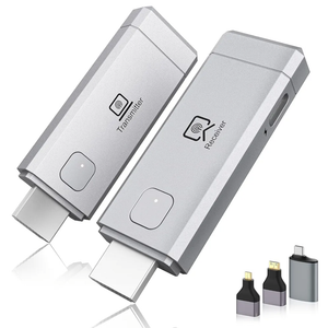 2026 Wireless HDMI Transmitter & Receiver Set – Supports 4K Decoding, 1080P OutputPlug-and-Play Portable 5G+2.4G Extender: Transmits Audio/Video from Laptops/Desktops/TV Boxes/Projectors to Displays