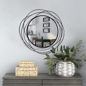 ironsmithn 20 Inch Round Black Wall Mirror
Metal Frame Modern Circle Hanging Vanity Decor Wall Mounted Mirrors for Bathroom, Living Room, Entryway, Bedroom, Hallway