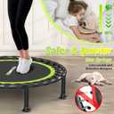 ZCMHAXJ Foldable Mini Trampoline, 40" Rebounder Trampoline for Adults & Kids, 440lbs Capacity Indoor Fitness Workout Exercise Equipment