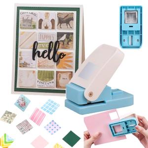 BAOFALI 1 Inch Square Punch Lever Action Craft Punch Making 1X1 inch Equilateral Square for Paper Crafting Scrapbooking DIY Card Making Arts Crafts Supplies