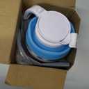 Travel Kettle Electric Small Foldable Portable Kettle,Silicone Collapsible Heating Water Boiler Tea Pot for Camping,Easy for Storage with Separable Power Cord (Blue pro)