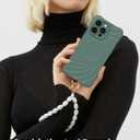 ORNARTO Vortuxe for iPhone 13 Pro Max Case 6.7" | 2X MIL-STD Drop Protection | Compatible with MagSafe | Sleek Aesthetic Liquid Silicone Phone Cover - Pine Green