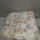 Wonderful Spring Fresh Quilt, Taupe Floral Bedspread Queen Size, 3 Piece Cotton Vintage Farmhouse Bedding Set, Machine Washable Lightweight Soft Bed Cover for All Season | breathable material, Hypoallergenic soft