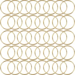 40Pcs Macrame Hoops Ring, BetterJonny 2 Inch Metal Craft Rings Hoops Gold Dream Catcher Rings Wreath Hoop Rings for Home Decorations DIY Crafts and Wall Hanging Crafts