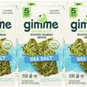 Gimme Grab & Go Roasted Seaweed Snacks, Sea Salt, Portable Slim Packs, Vegan, USDA Certified Organic, Gluten Free & Non-GMO, 5 Value Pack, 0.7 Ounce (Pack of 6)