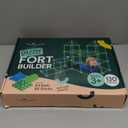 130 Piece Glow in The Dark Fort Building Kit  Indoor Play Engineering Set with Connecting Sticks & Balls  Creative STEM Building Toys