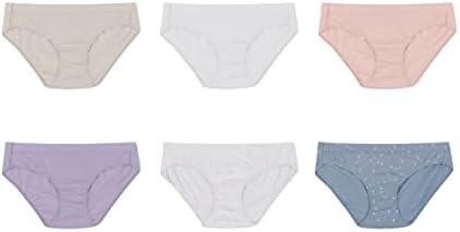 Hanes Women's Organic Cotton Panties Pack, ComfortSoft Underwear, 6-Pack (Colors May Vary) Size 7/L
