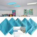 5Pack Light Covers-2x4ft,10 Strong Magnets, Improves Focus, Reduces Headaches & Provides Relief Light Covers for School Classroom Home Office (5)