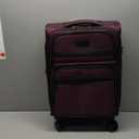 KROSER Softside Expandable Carry On Luggage with Spinner Wheels & Built-in TSA Lock, Durable Suitcase Rolling Luggage with USB Port, Carry-On 20-Inch, Burgundy