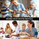 HOTEC 600 Heat Resistant BPA-Free Silicone Rubber Spatula Set, Kitchen Cooking Spatulas, Baking, Mixing, for Non Stick Cookware, Dishwasher Safe, Classic Blue Set of 5