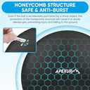 APEXUP Yoga Ball Exercise Ball Anti Slip Heavy Duty for Fitness, Balance & Core Workout (S (15"~18") 45cm, Black)