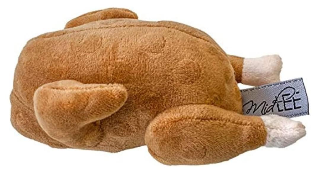 Midlee Roasted Thanksgiving Turkey Plush Dog Toy (Small)