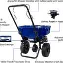Chapin 88000A Spreader, Salt, Ice Melt, 80Lbs, SaltPro, Walk Behind, Residential, Broadcast, Spiked Auger, Adjustable Baffles, 10" Tires, Coated Steel Frame, Enclosed Gears, Weather-Resistant