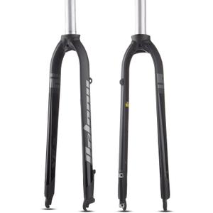 BOLANY Bike Rigid Suspension Forks 1-1/8" Threadless Straight Steerer Universal 29" Disc Brake 9mm QR MTB Front Forks Aluminum Alloy Super-Light Bike Forks