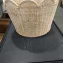 13" Top X 16" Bottom X 11.2" High X 12" Slant, Large Scalloped Lamp Shade, Tropical Lampshade,Rattan Lamp Shade, Wicker Seagrass Lamp Shades for Table Lamp (Large-13" Top X 16" Bottom X 11.2" High)