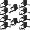 Retevis Walkie Talkie Microphone,Two Way Radio Shoulder Mic,Compatible with Retevis RT68 RT21 H-777 RT22 RT22S RT27 RT86 RT19 RT15 RB26 BAOFENG UV-5R 888S 5RM Kenwood Samcom pxton Radio(10 Pack)