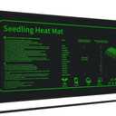 LOCONHA Seedling Heat Mat for Seed Starting,10" x 20.75" Waterproof Heating Pad for Indoor Plants Germination (Black 1 Pack)