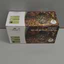 2 Pack Outdoor Solar Hanging Lantern Lights Metal LED Decorative Lamp for Garden Patio Courtyard Lawn and Table with Hollowed-Out Design (Bronze)