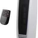 Lasko Oscillating Digital Ceramic Tower Heater for Home with Overheat Protection, Timer and Remote Control, 22.75 Inches, 1500W, White, 5165, Medium