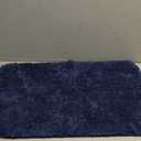TYUU Navy Blue Bathroom Rugs, Ultra Soft Bath Rugs Non Slip Washable, Super Absorbent Quick Dry Small Bath Mat with Rubber Backing for Bathroom Floor, Shower, or Sink, Navy Blue 16" x 24"