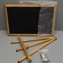 MyGift 18-Inch Burnt Wood Erasble Chalkboard Sign with A-Frame Easel Stand, Tabletop Menu Board, Wedding and Events Chalboard Signage