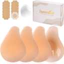 Push Up Sticky Bra, Invisible Adhesive Nipple Covers with Lift Tape (2 Pairs), X-Large(Fits DD - E Cup)