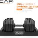 CAP ADJUSTABELL Adjustable Dumbbell Weights Multiple Handle Options, Pair, 55 lb - Chrome Handle