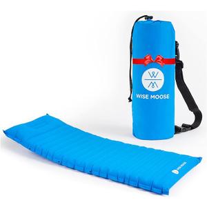 WISE MOOSE Sleeping Pad 4.5 Inch Thick Camping Mattress, Ultralight Camping Pad, Inflatable Tent Mat for Backpacking, Hiking - Inflating Bag and Repair Kit Included 78×28×4.5 Inches 1 Pack