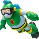 Jada Toys Mega Man Wave 3 Bubble Man Action Figure 1:12 Deluxe Scale 6" Tall, Fully Articulated, Collector Packaging