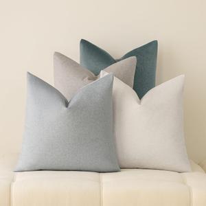a moment Pack of 4 Couch Pillow Covers, Outdoor Waterproof Cushion Covers for Patio Furniture Garden Pet-Friendly Stain-Resistant Throw Pillow Cases 18x18 inch Blue