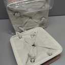 Cube Storage Bins, 6 Pack 11x11 inch with Cotton Handles for Closet, Shelves, Clothes, Towel (White/Pink)