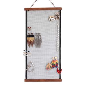 Heesch Earring Organizer Wall Monut Earring Holder Display Hanging Jewelry Organizer for Studs Dangle Earrings and Necklaces Holder Rack for Women Girl Gift