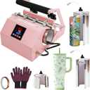 BetterSub 3in1 40 OZ Tumbler Mug Heat Press Machine 30 OZ 20 OZ 16 OZ Sublimation Straight Skinny Tumbler Mug,11 OZ 15 OZ 16 OZ Sublimation Mug Heat Transfer