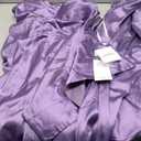 Satin Bridesmaid Dresses Strapless Prom Dresses Long Pleated Mermaid Formal Party Dress with Slit UU29 (12, Wisteria)