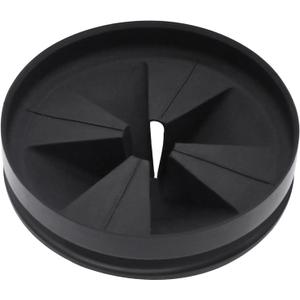 Garbage Disposal Splash Guards 3 3/8" Sink Baffle QCB-AM Replacement for InSinkErator Evolution Series, Upgraded Removable Quiet Collar Drain Plugs, Garbage Disposer Accessories, Black (Deep Black - 1 Pack)