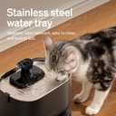 PETLIBRO Cat Water Fountain, Cordless Pet Water Fountain Battery Operated, 2.5L/84oz Dockstream Water Fountains for Cats Indoor, Cat Fountain with Stainless Steel Tray, Easy to Clean BPA-Free