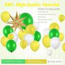 Green Yellow Balloon Garland Kit, Golf Birthday Decorations with Dark Green Yellow Latex Balloons Gold Star Foil Balloon for Boys Birthday Forest Jungle Tractor Soccer Party Decorations
