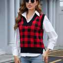 Women's Christmas Sweater Vest - Valentines, Mothers & St. Patrick's Day Outfits for Mom (M)