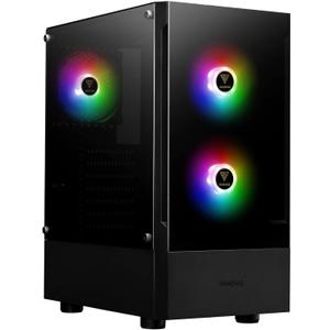Gamdias RGB Gaming ATX Mid Tower Computer PC Case with Side Tempered Glass Panel and a Magnetic Dust Filter & 3 Built-in 120mm ARGB Fans